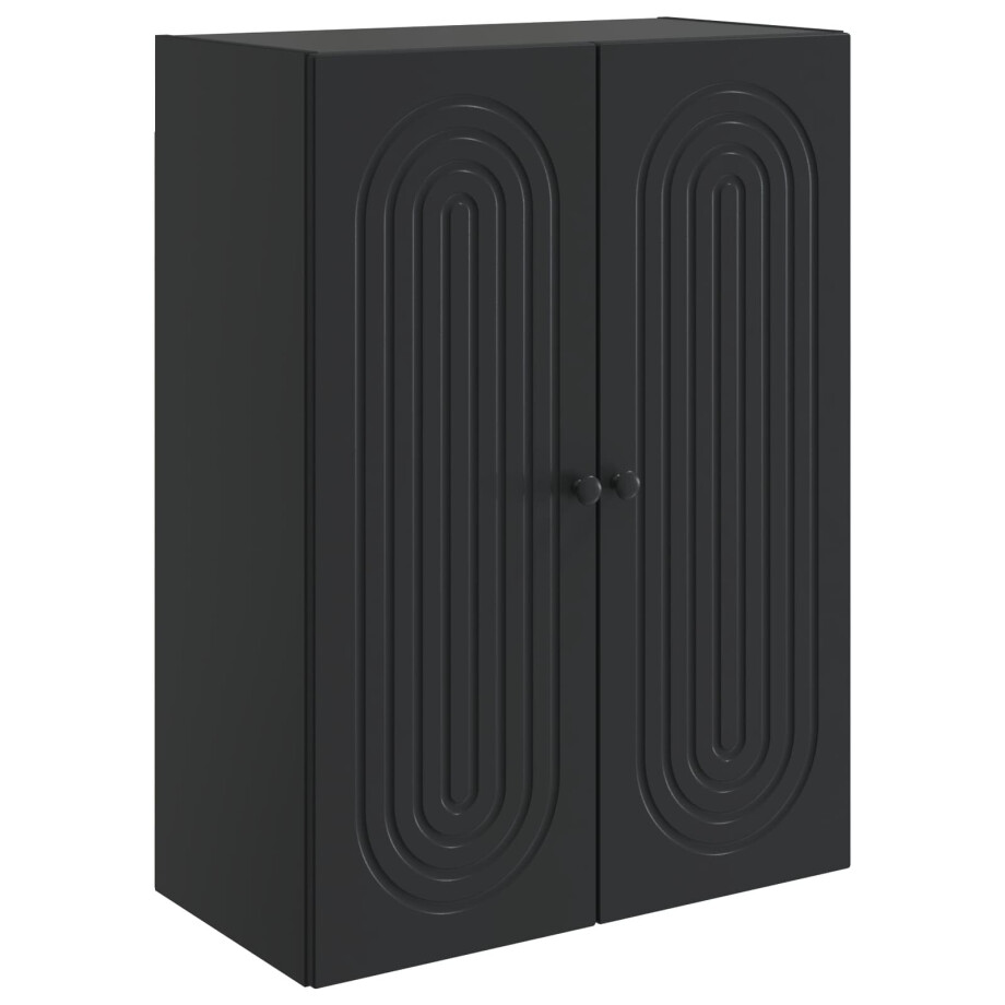 vidaXL Wandkast Zwart 66 x 34,5 x 90 cm Bewerkt hout afbeelding 1