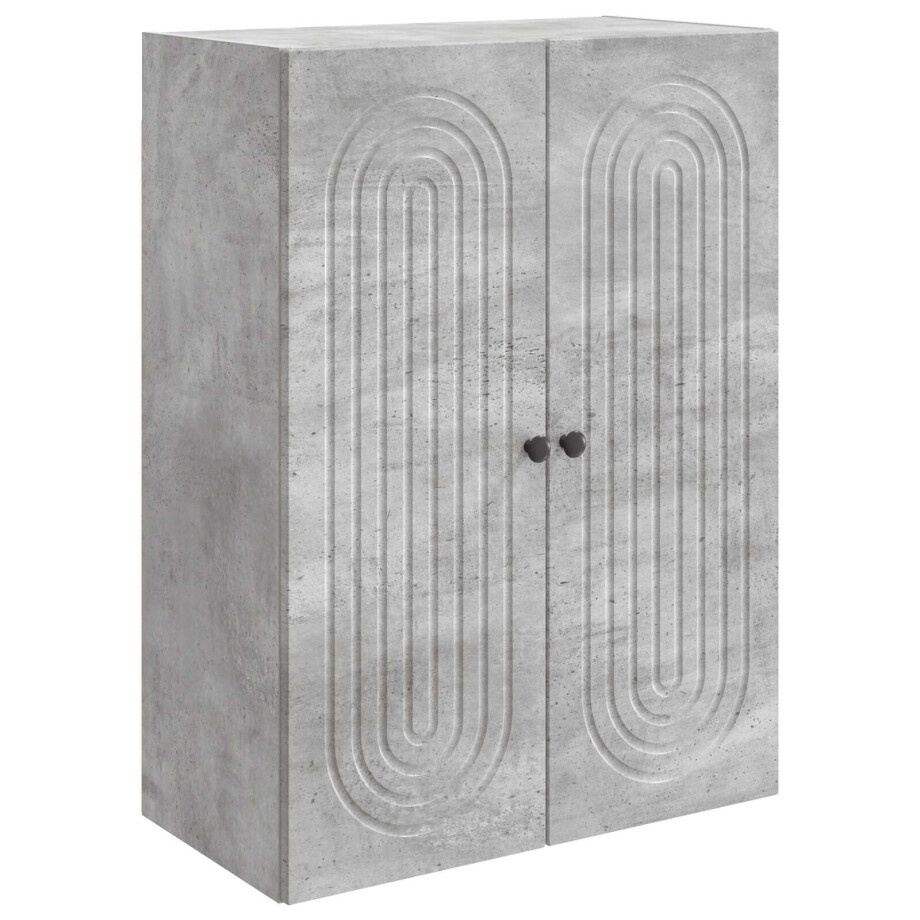 vidaXL Wandkast Betongrijs 66 x 34,5 x 90 cm Bewerkt hout vidaXL Wandkast Betongrijs 66 x 34,5 x 90 cm Bewerkt hout afbeelding 1