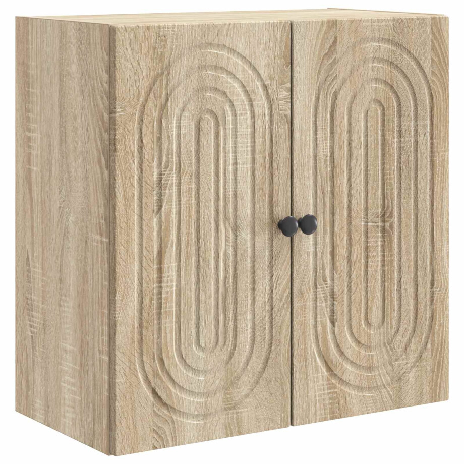 vidaXL Wandkast Sonoma Eiken 59 x 31 x 60 cm Bewerkt hout afbeelding 1