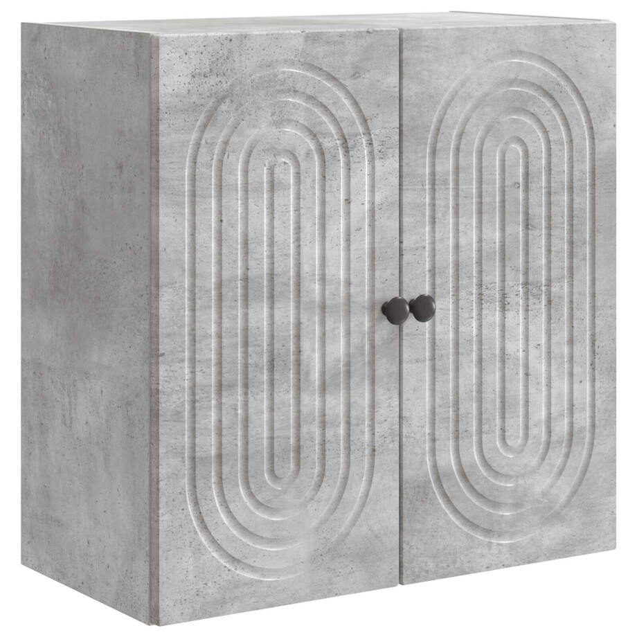 vidaXL Wandkast Betongrijs 59 x 31 x 60 cm Bewerkt hout vidaXL Wandkast Betongrijs 59 x 31 x 60 cm Bewerkt hout afbeelding 1