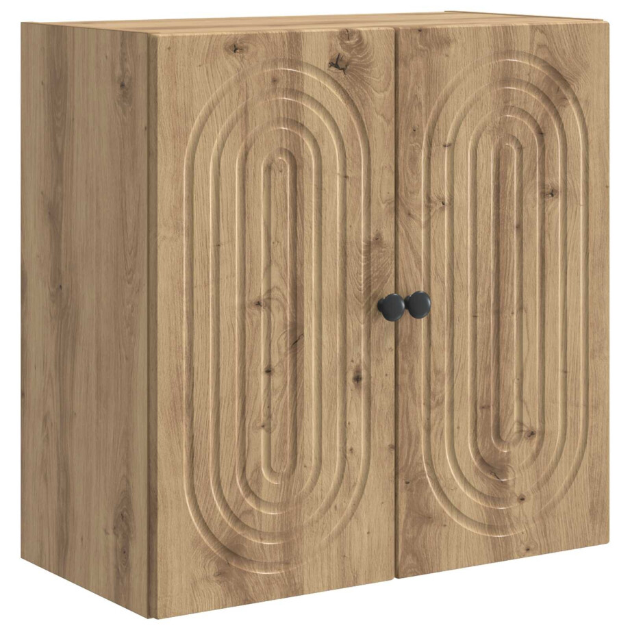 vidaXL Wandkast Artisanaal eiken 59 x 31 x 60 cm Bewerkt hout vidaXL Wandkast Artisanaal eiken 59 x 31 x 60 cm Bewerkt hout afbeelding 1