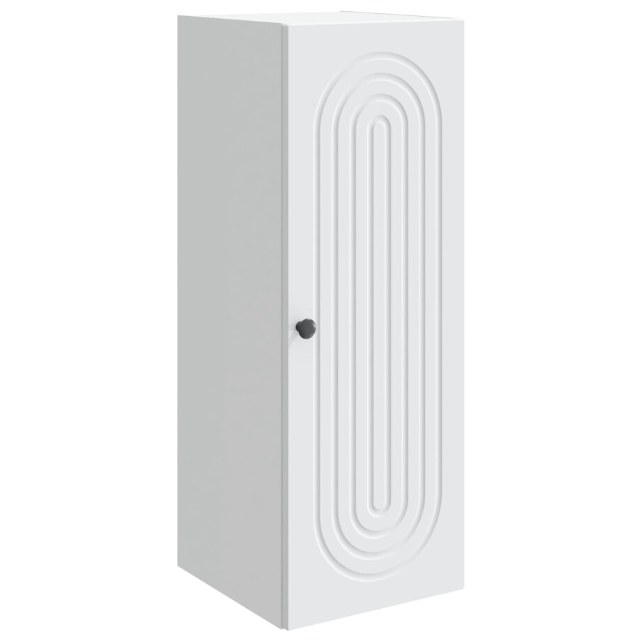 vidaXL Wandkast Wit 33 x 34,5 x 90 cm Bewerkt hout afbeelding 1