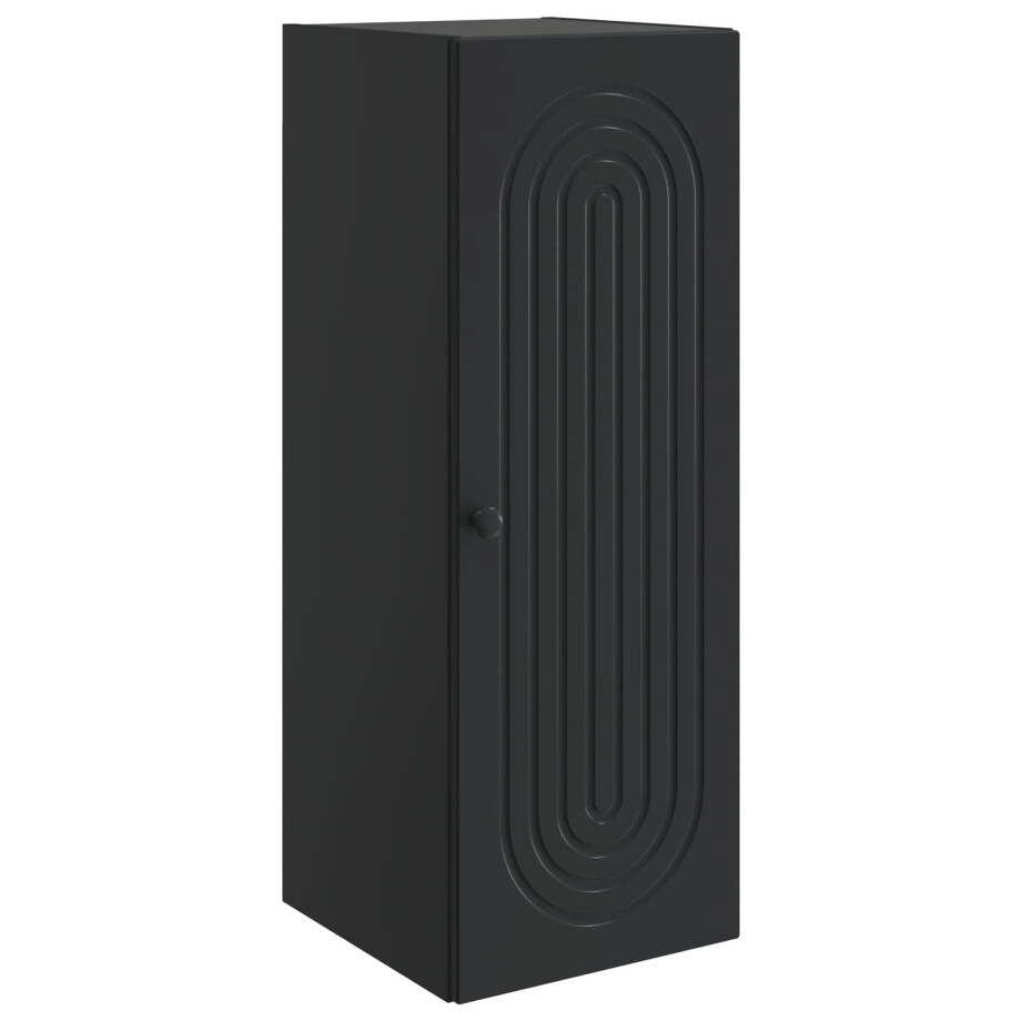 vidaXL Wandkast Zwart 33 x 34,5 x 90 cm Bewerkt hout afbeelding 1