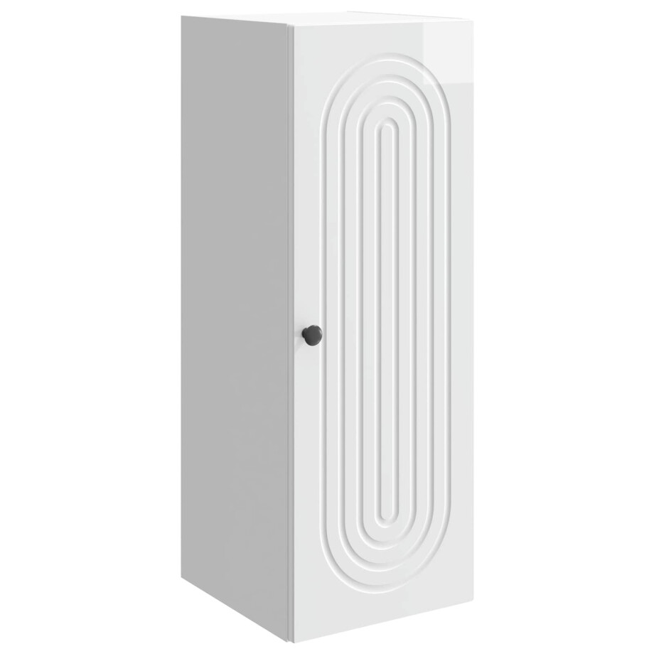 vidaXL Wandkast Hoogglans Wit 33 x 34,5 x 90 cm Bewerkt hout vidaXL Wandkast Hoogglans Wit 33 x 34,5 x 90 cm Bewerkt hout afbeelding 1
