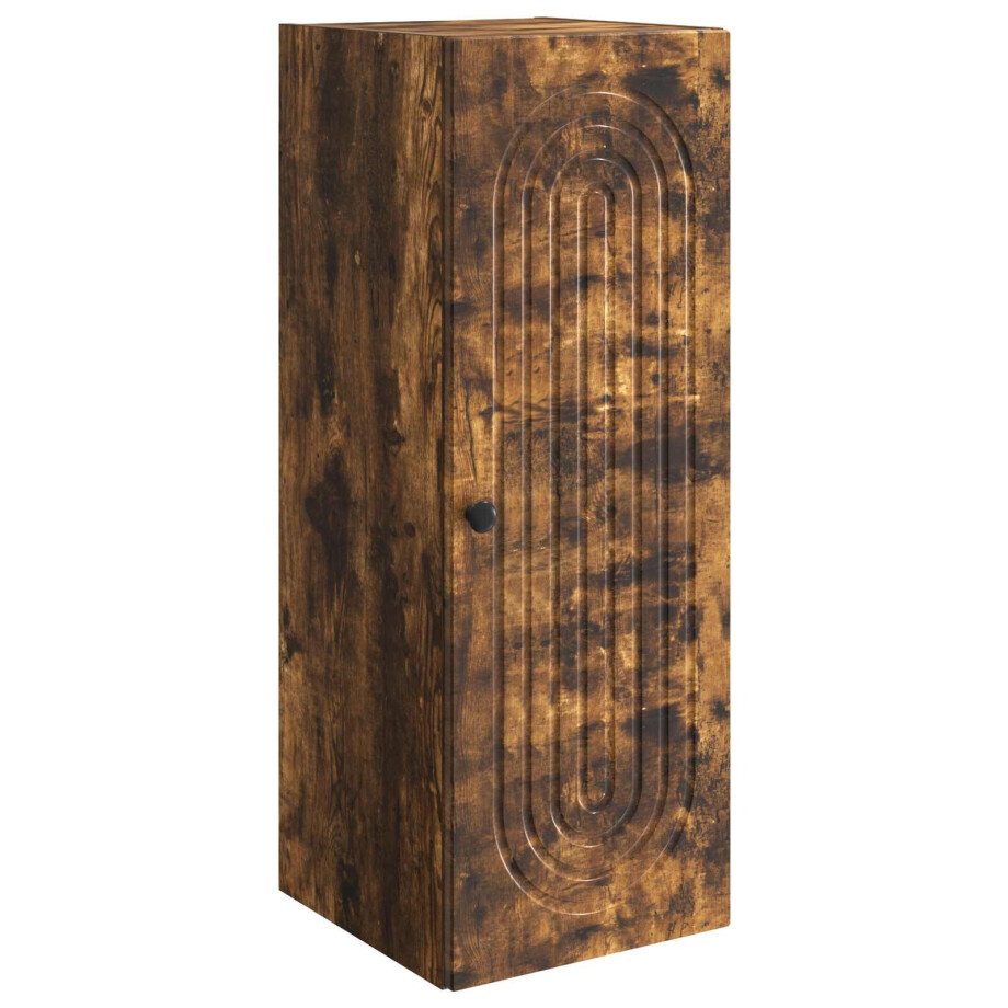 vidaXL Wandkast Gerookt eiken 33 x 34,5 x 90 cm Bewerkt hout vidaXL Wandkast Gerookt eiken 33 x 34,5 x 90 cm Bewerkt hout afbeelding 1