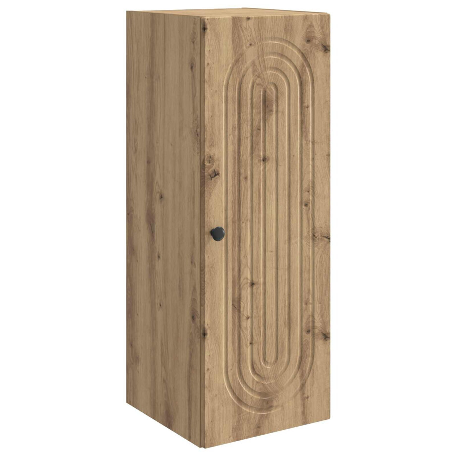 vidaXL Wandkast Artisanaal eiken 33 x 34,5 x 90 cm Bewerkt hout afbeelding 1