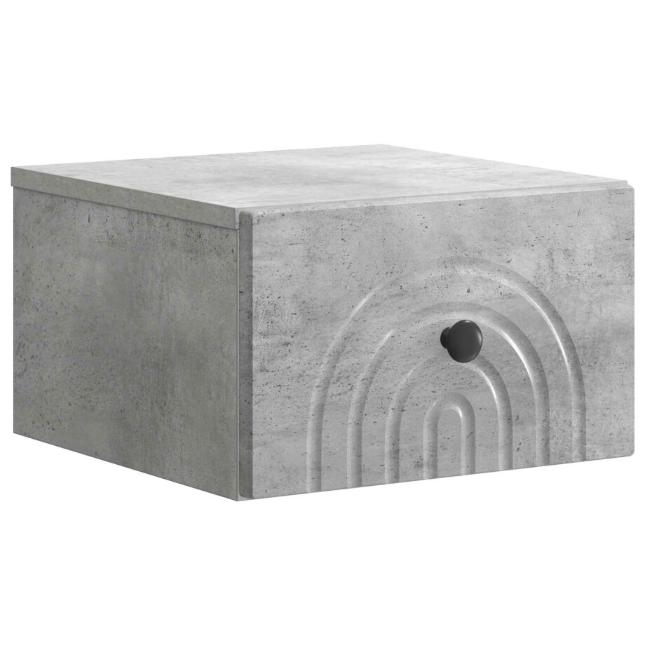 vidaXL Wandbeugel Bedkast Betongrijs 33 x 34,5 x 20 cm Bewerkt hout vidaXL Wandbeugel Bedkast Betongrijs 33 x 34,5 x 20 cm Bewerkt hout afbeelding 1