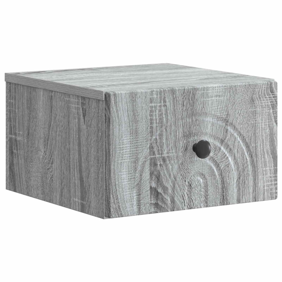 vidaXL Wandbeugel Bedkast Grijs sonoma 33 x 34,5 x 20 cm Bewerkt hout vidaXL Wandbeugel Bedkast Grijs sonoma 33 x 34,5 x 20 cm Bewerkt hout afbeelding 1