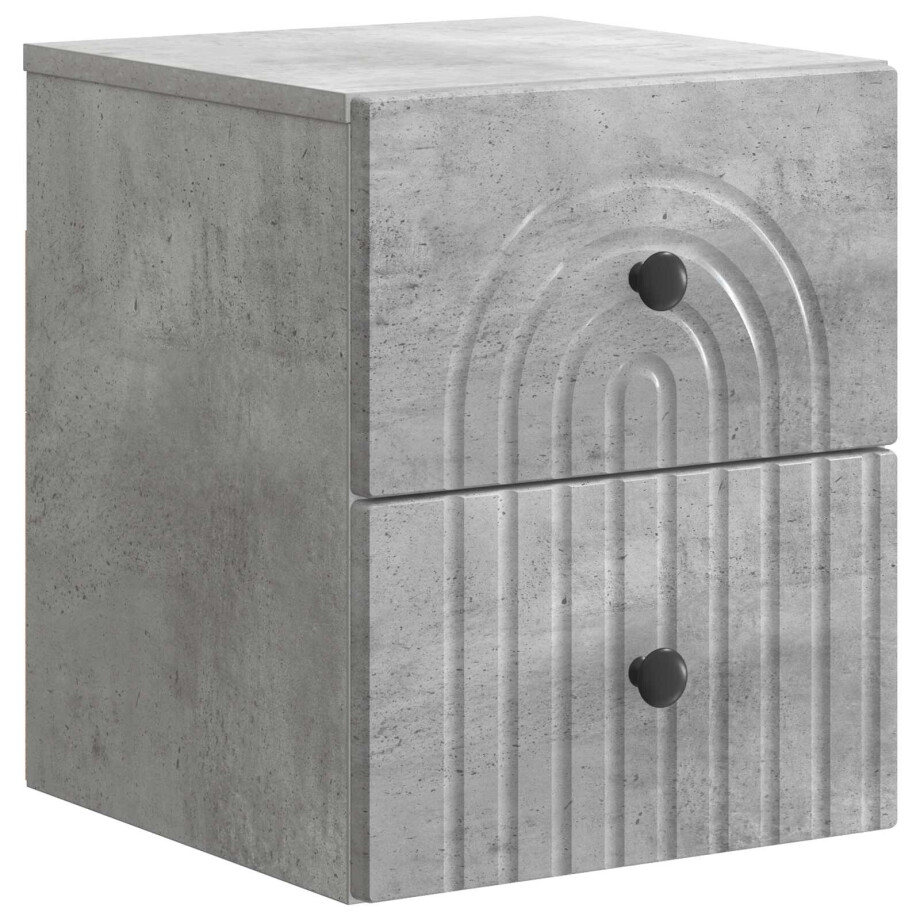vidaXL Wandbeugel Bedkast Betongrijs 33 x 34,5 x 40 cm Bewerkt hout vidaXL Wandbeugel Bedkast Betongrijs 33 x 34,5 x 40 cm Bewerkt hout afbeelding 1