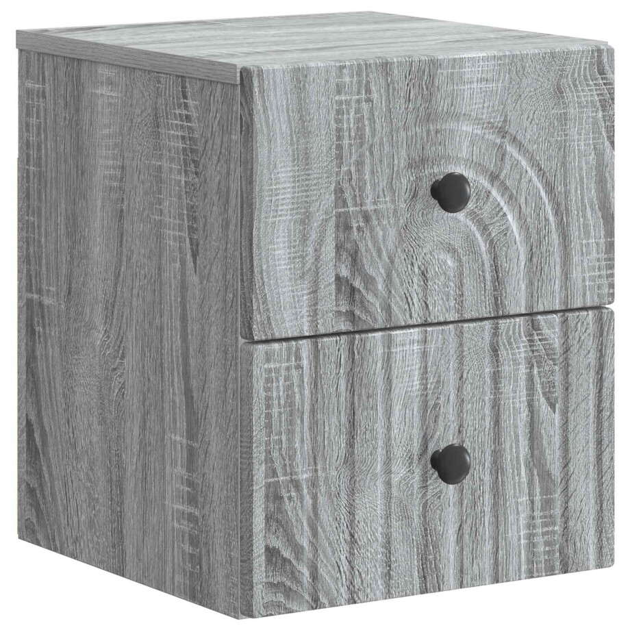 vidaXL Wandbeugel Bedkast Grijs sonoma 33 x 34,5 x 40 cm Bewerkt hout vidaXL Wandbeugel Bedkast Grijs sonoma 33 x 34,5 x 40 cm Bewerkt hout afbeelding 1