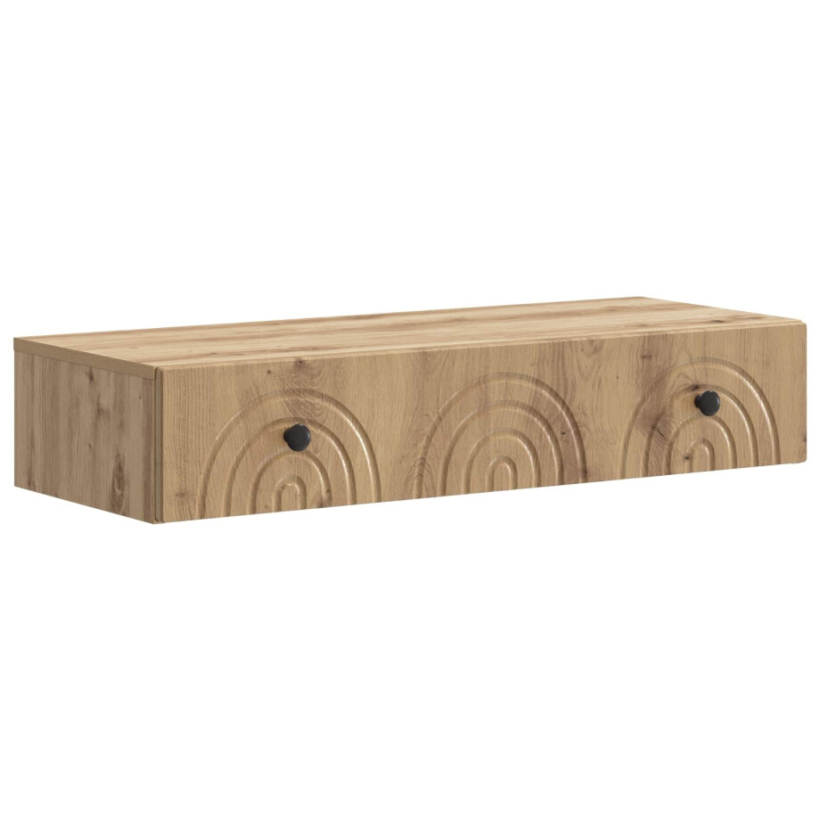 vidaXL Wandmontage Zijtafel Artisanaal eiken 87,5 x 34,5 x 17 cm vidaXL Wandmontage Zijtafel Artisanaal eiken 87,5 x 34,5 x 17 cm afbeelding 1