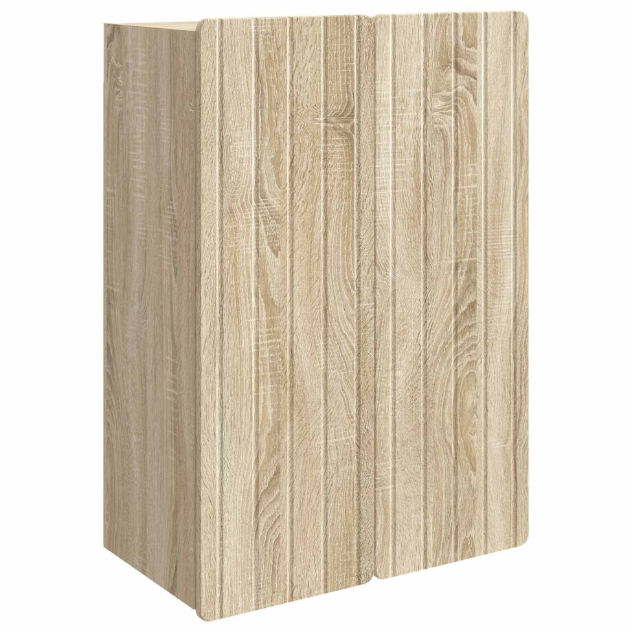 vidaXL Wandkast Sonoma Eiken 66 x 34,5 x 92 cm Bewerkt hout vidaXL Wandkast Sonoma Eiken 66 x 34,5 x 92 cm Bewerkt hout afbeelding 1