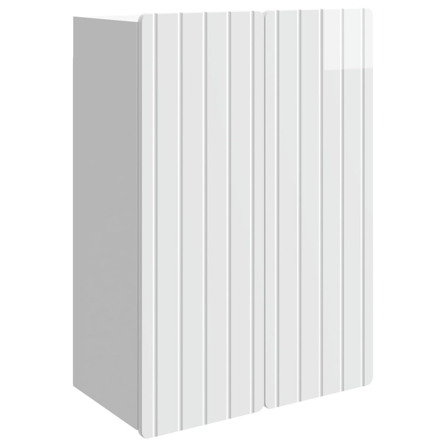vidaXL Wandkast Hoogglans Wit 66 x 34,5 x 92 cm Bewerkt hout vidaXL Wandkast Hoogglans Wit 66 x 34,5 x 92 cm Bewerkt hout afbeelding 1