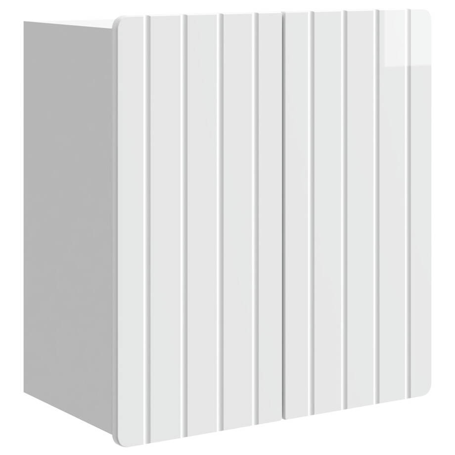 vidaXL Wandkast Hoogglans Wit 59 x 31 x 64 cm Bewerkt hout vidaXL Wandkast Hoogglans Wit 59 x 31 x 64 cm Bewerkt hout afbeelding 1