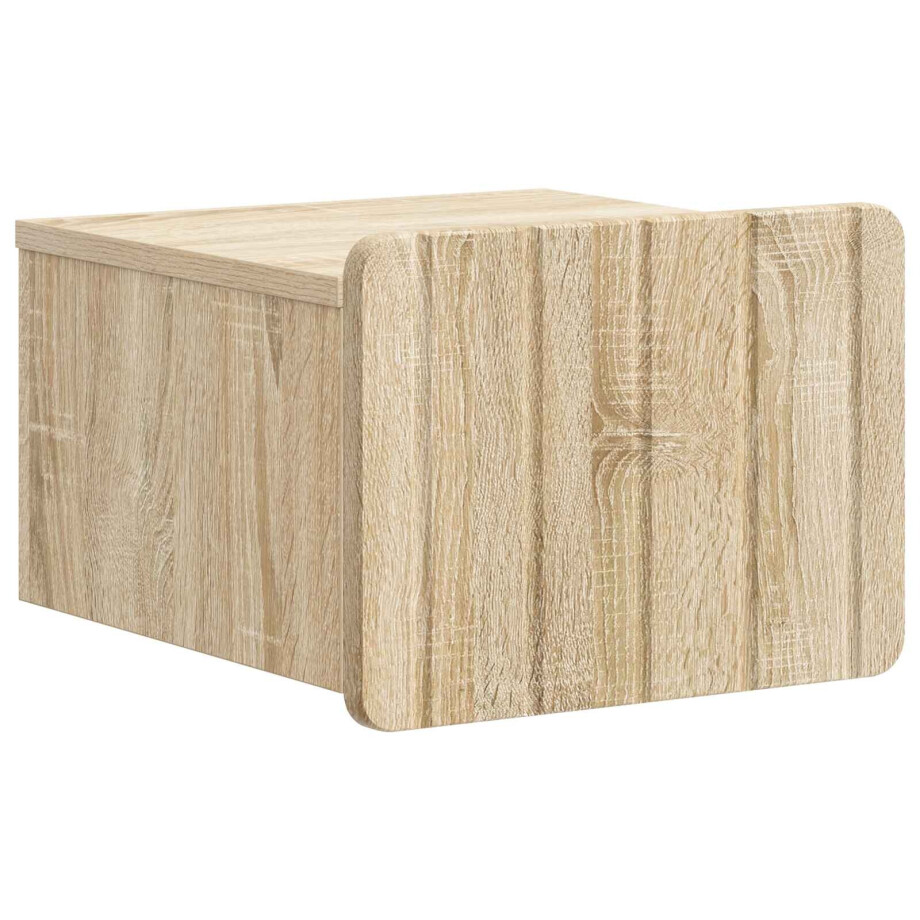 vidaXL Wandbeugel Bedkast Sonoma Eiken 33 x 34,5 x 24 cm Bewerkt hout afbeelding 1