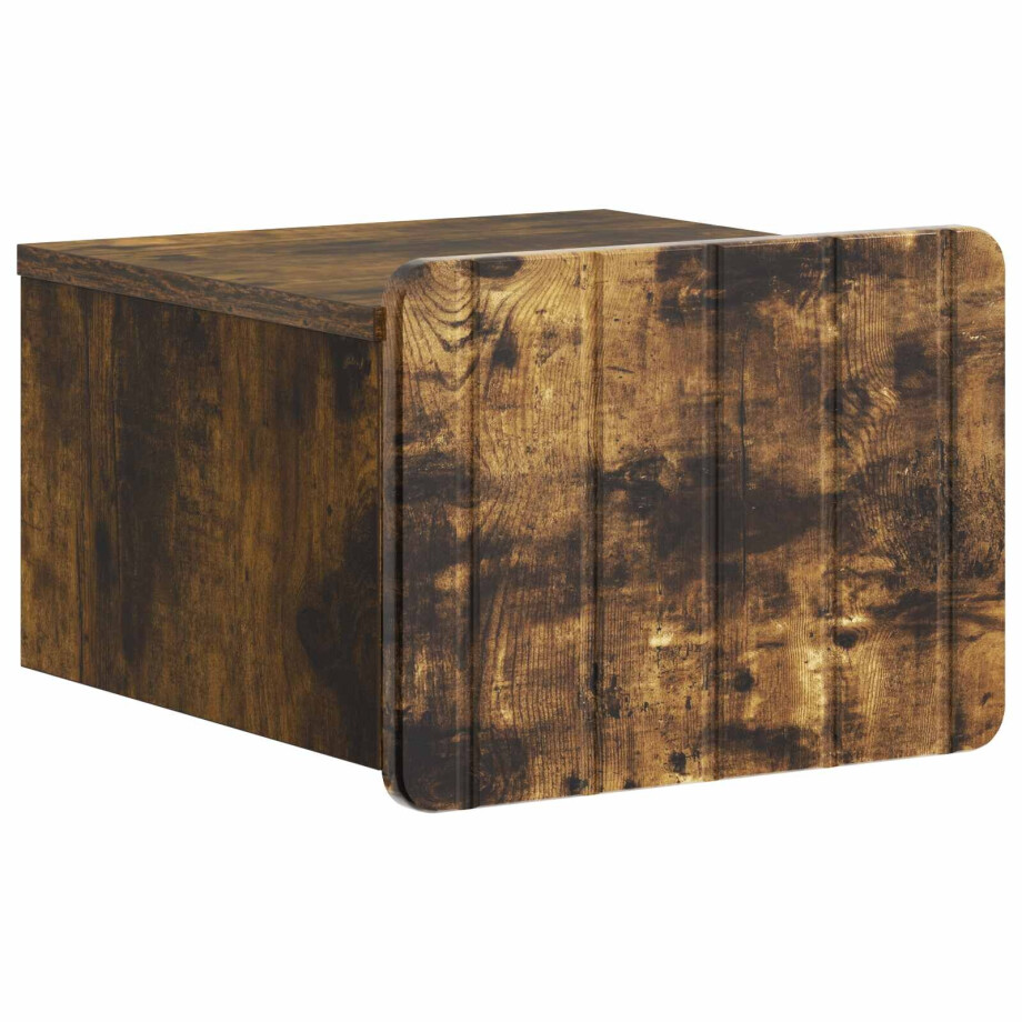vidaXL Wandbeugel Bedkast Gerookt eiken 33 x 34,5 x 24 cm Bewerkt hout vidaXL Wandbeugel Bedkast Gerookt eiken 33 x 34,5 x 24 cm Bewerkt hout afbeelding 1