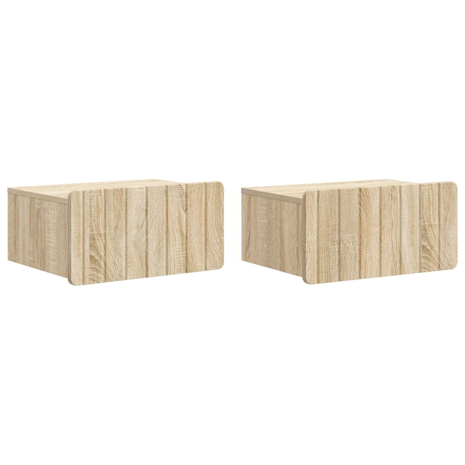 vidaXL Wandbeugel Bedkast 2 pcs Sonoma Eiken 49 x 34,5 x 24 cm vidaXL Wandbeugel Bedkast 2 pcs Sonoma Eiken 49 x 34,5 x 24 cm afbeelding 1
