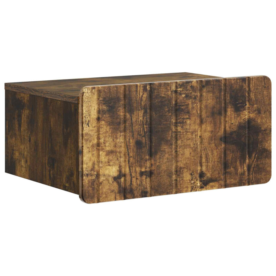 vidaXL Wandbeugel Bedkast Gerookt eiken 49 x 34,5 x 24 cm Bewerkt hout vidaXL Wandbeugel Bedkast Gerookt eiken 49 x 34,5 x 24 cm Bewerkt hout afbeelding 1