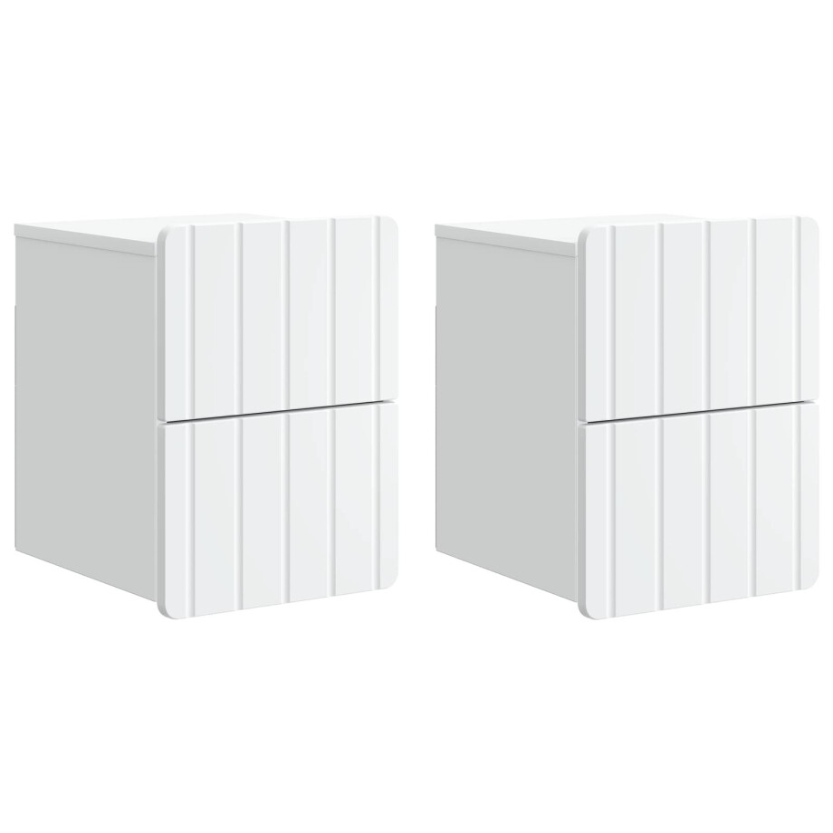 vidaXL Wandbeugel Bedkast 2 pcs Wit 33 x 34,5 x 43 cm Bewerkt hout vidaXL Wandbeugel Bedkast 2 pcs Wit 33 x 34,5 x 43 cm Bewerkt hout afbeelding 1