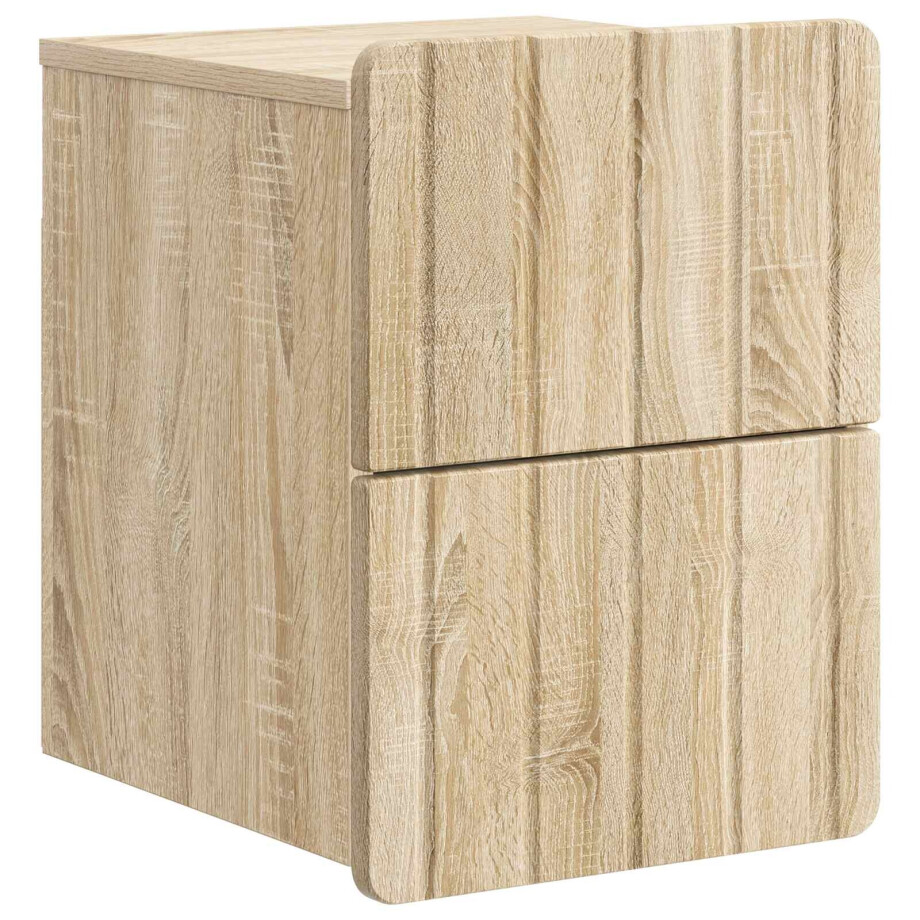 vidaXL Wandbeugel Bedkast Sonoma Eiken 33 x 34,5 x 43 cm Bewerkt hout vidaXL Wandbeugel Bedkast Sonoma Eiken 33 x 34,5 x 43 cm Bewerkt hout afbeelding 1