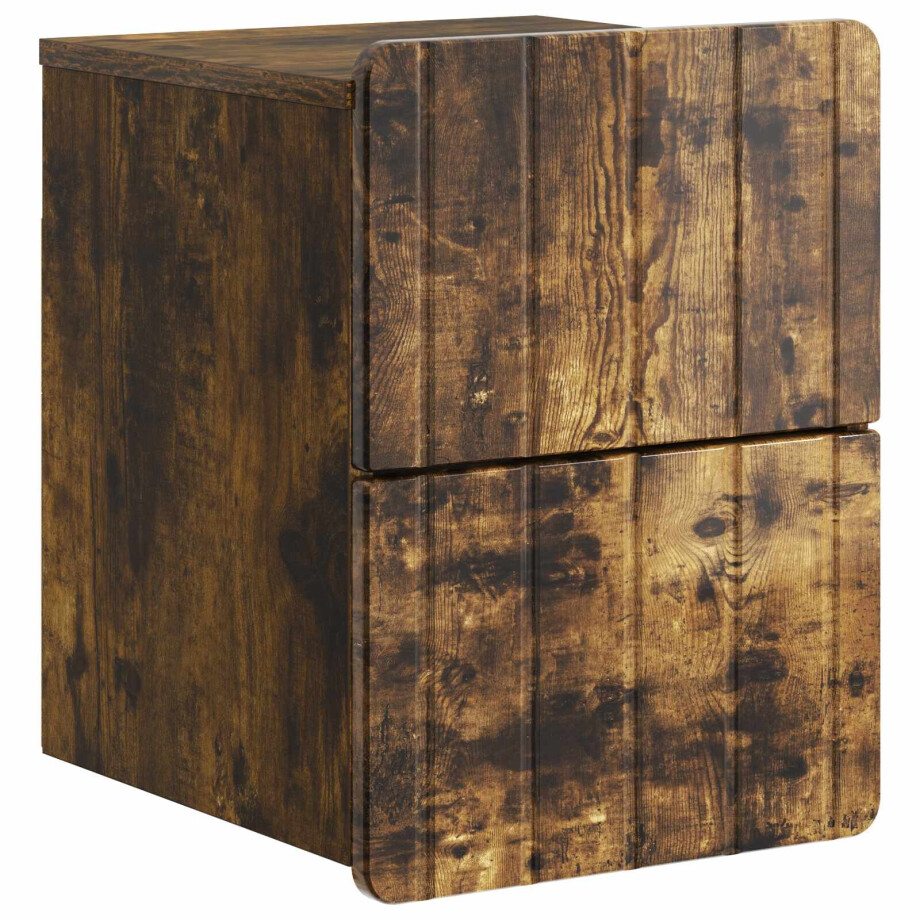 vidaXL Wandbeugel Bedkast Gerookt eiken 33 x 34,5 x 43 cm Bewerkt hout vidaXL Wandbeugel Bedkast Gerookt eiken 33 x 34,5 x 43 cm Bewerkt hout afbeelding 1