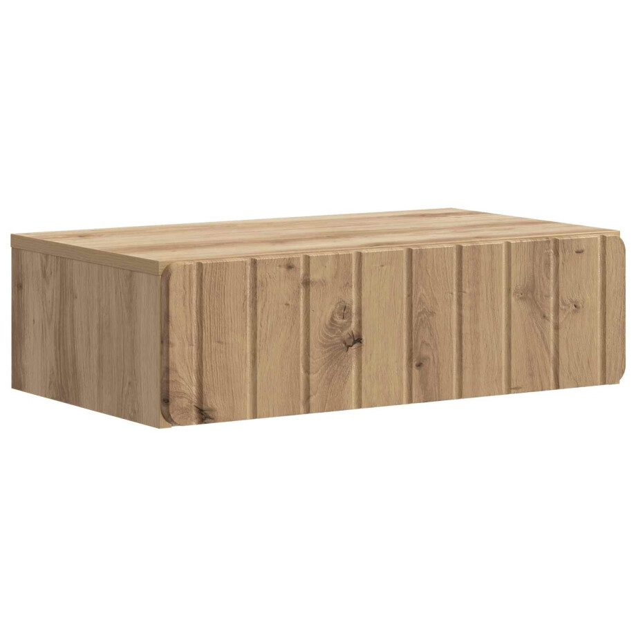 vidaXL Wandmontage Zijtafel Artisanaal eiken 59 x 34,5 x 17 cm vidaXL Wandmontage Zijtafel Artisanaal eiken 59 x 34,5 x 17 cm afbeelding 1