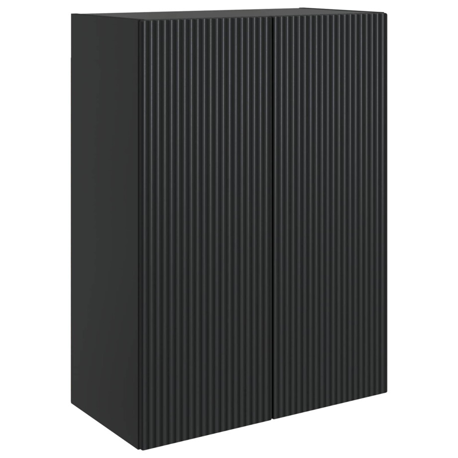 vidaXL Wandkast Zwart 66 x 34,5 x 90 cm Bewerkt hout afbeelding 1