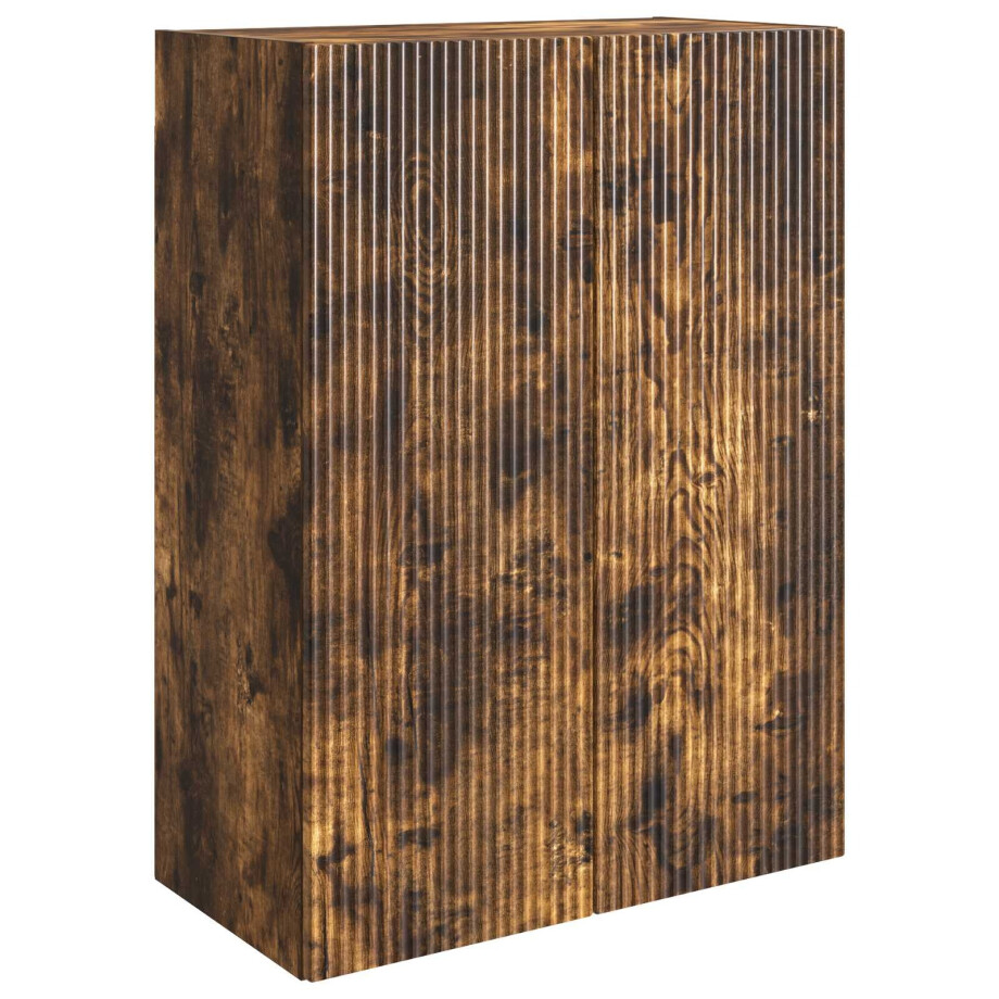 vidaXL Wandkast Gerookt eiken 66 x 34,5 x 90 cm Bewerkt hout vidaXL Wandkast Gerookt eiken 66 x 34,5 x 90 cm Bewerkt hout afbeelding 1