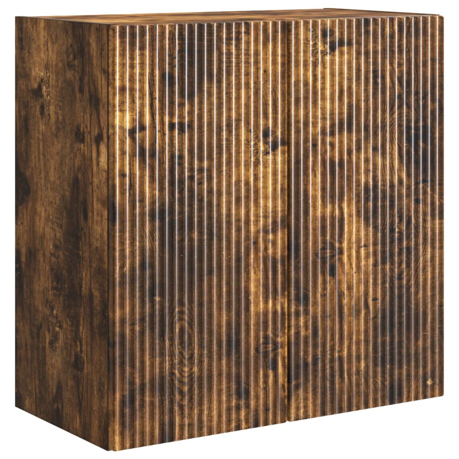 vidaXL Wandkast Gerookt eiken 59 x 31 x 60 cm Bewerkt hout vidaXL Wandkast Gerookt eiken 59 x 31 x 60 cm Bewerkt hout afbeelding 1