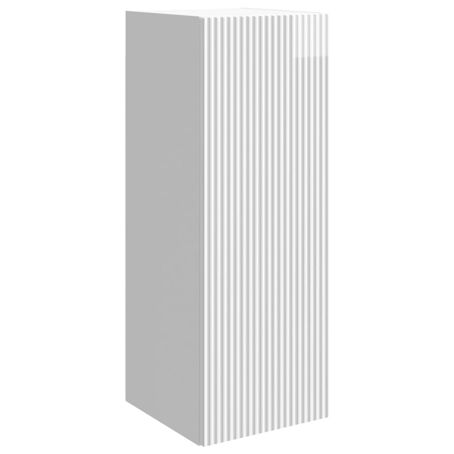 vidaXL Wandkast Hoogglans Wit 33 x 34,5 x 90 cm Bewerkt hout afbeelding 1