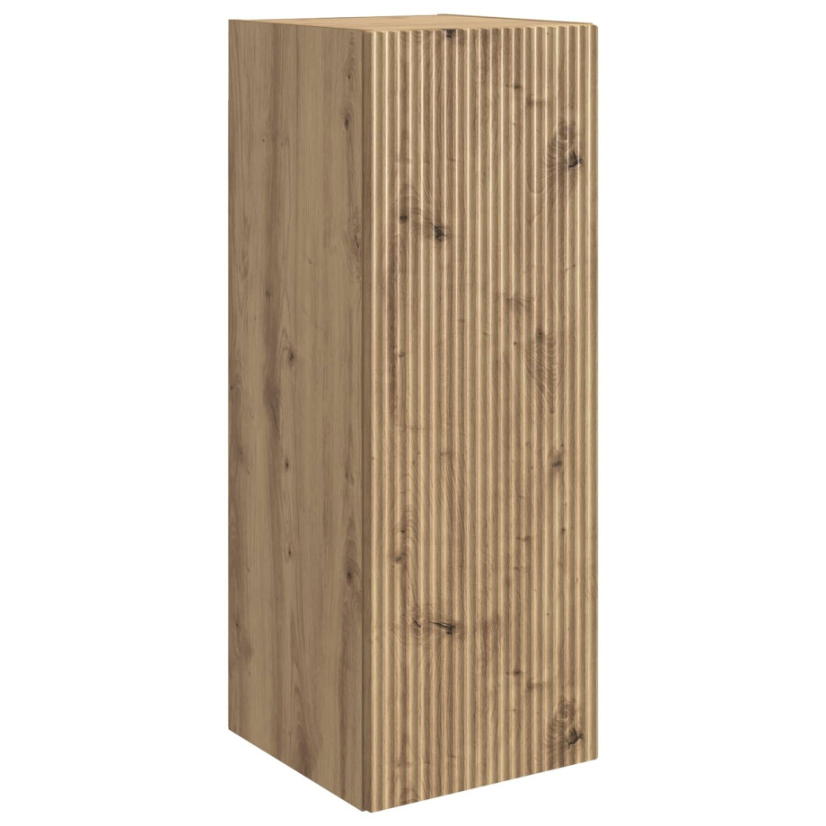 vidaXL Wandkast Artisanaal eiken 33 x 34,5 x 90 cm Bewerkt hout afbeelding 1