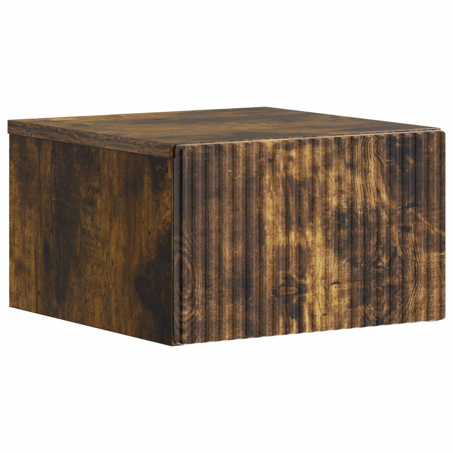 vidaXL Wandbeugel Bedkast Gerookt eiken 33 x 34,5 x 20 cm Bewerkt hout vidaXL Wandbeugel Bedkast Gerookt eiken 33 x 34,5 x 20 cm Bewerkt hout afbeelding 1