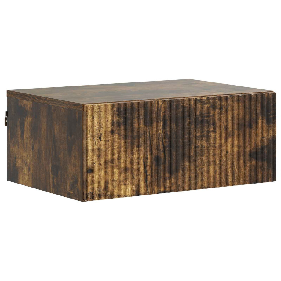vidaXL Wandbeugel Bedkast Gerookt eiken 49 x 34,5 x 20 cm Bewerkt hout vidaXL Wandbeugel Bedkast Gerookt eiken 49 x 34,5 x 20 cm Bewerkt hout afbeelding 1