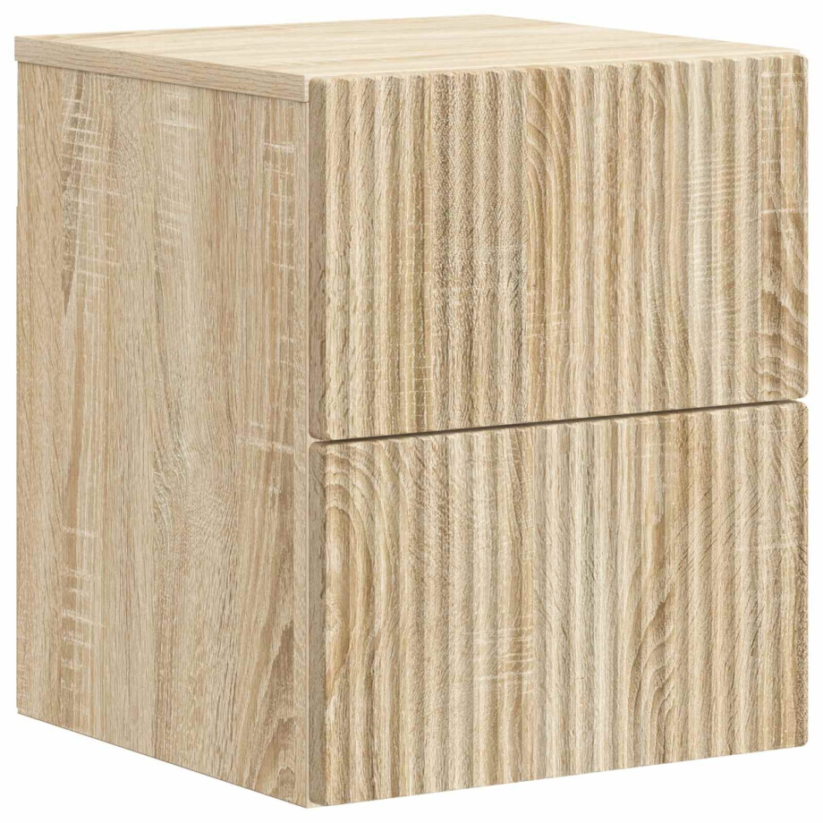 vidaXL Wandbeugel Bedkast Sonoma Eiken 33 x 34,5 x 40 cm Bewerkt hout vidaXL Wandbeugel Bedkast Sonoma Eiken 33 x 34,5 x 40 cm Bewerkt hout afbeelding 1