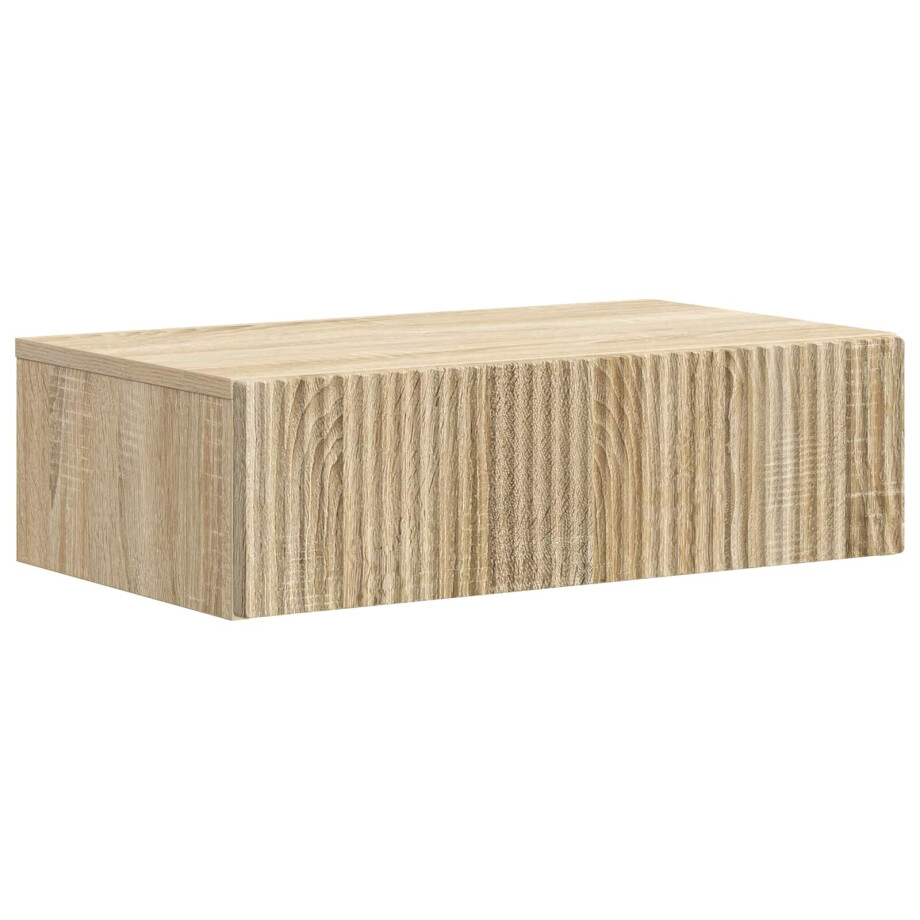 vidaXL Wandmontage Zijtafel Sonoma Eiken 59 x 34,5 x 17 cm afbeelding 1