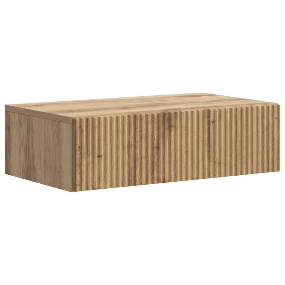vidaXL Wandmontage Zijtafel Artisanaal eiken 59 x 34,5 x 17 cm afbeelding 1