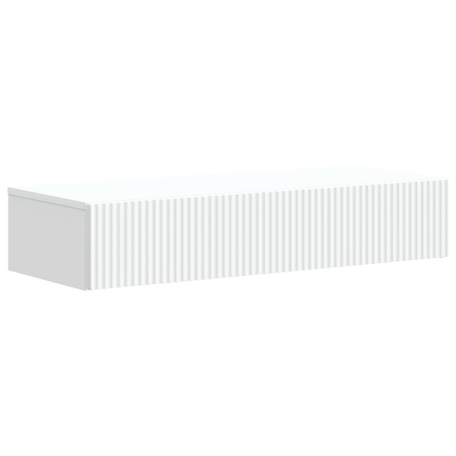 vidaXL Wandmontage Zijtafel Wit 87,5 x 34,5 x 17 cm Bewerkt hout afbeelding 1