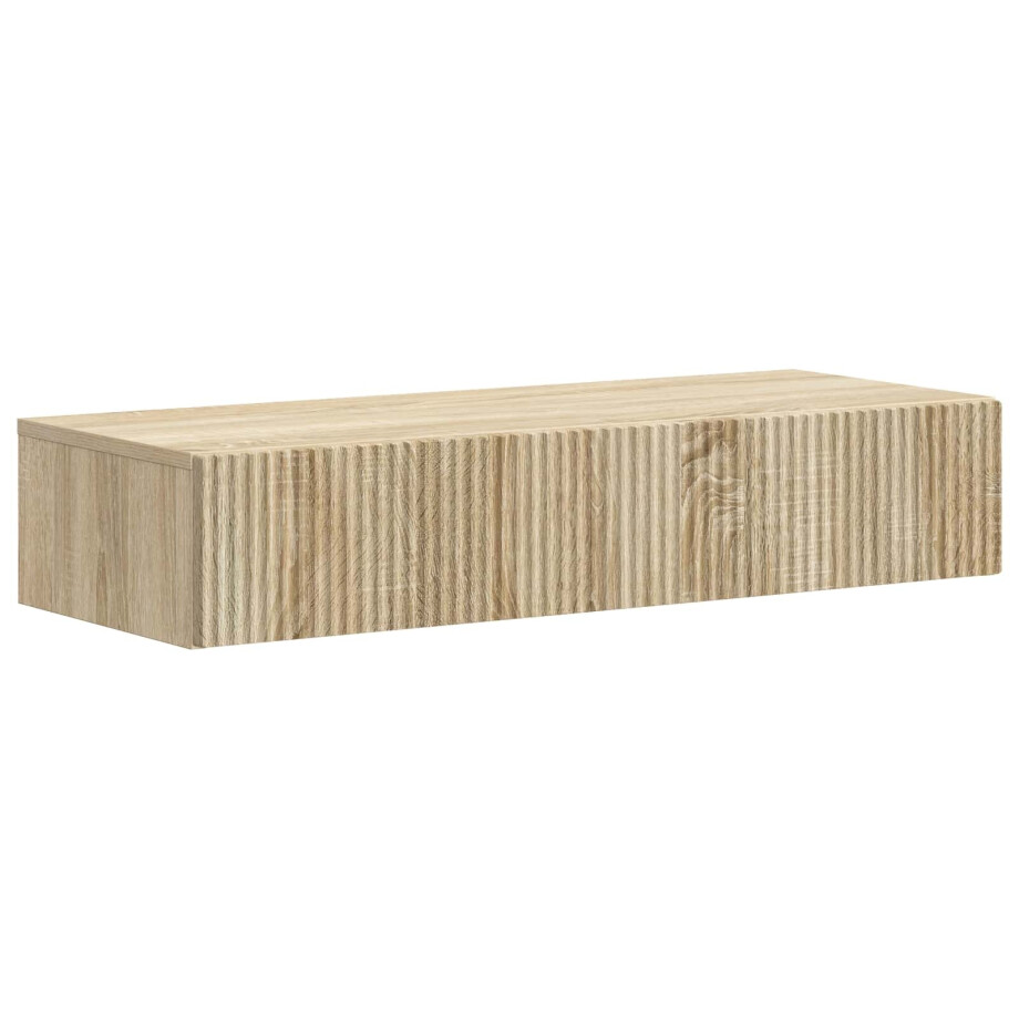 vidaXL Wandmontage Zijtafel Sonoma Eiken 87,5 x 34,5 x 17 cm afbeelding 1