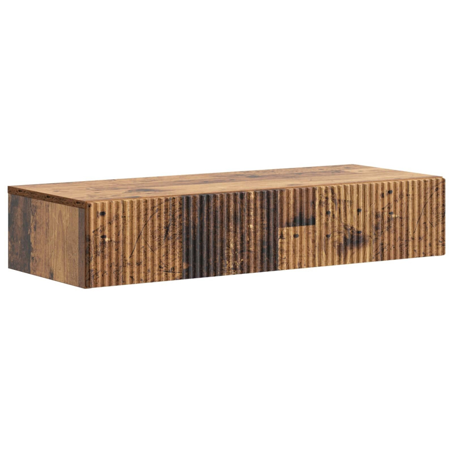 vidaXL Wandmontage Zijtafel Oud hout 87,5 x 34,5 x 17 cm Bewerkt hout afbeelding 1