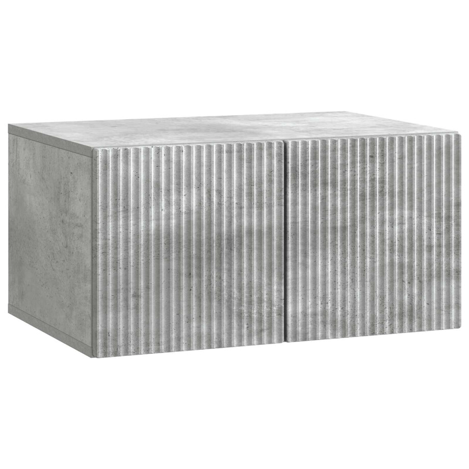 vidaXL Wandbeugel TV-kast Betongrijs 59,5 x 41 x 30 cm Bewerkt hout afbeelding 1