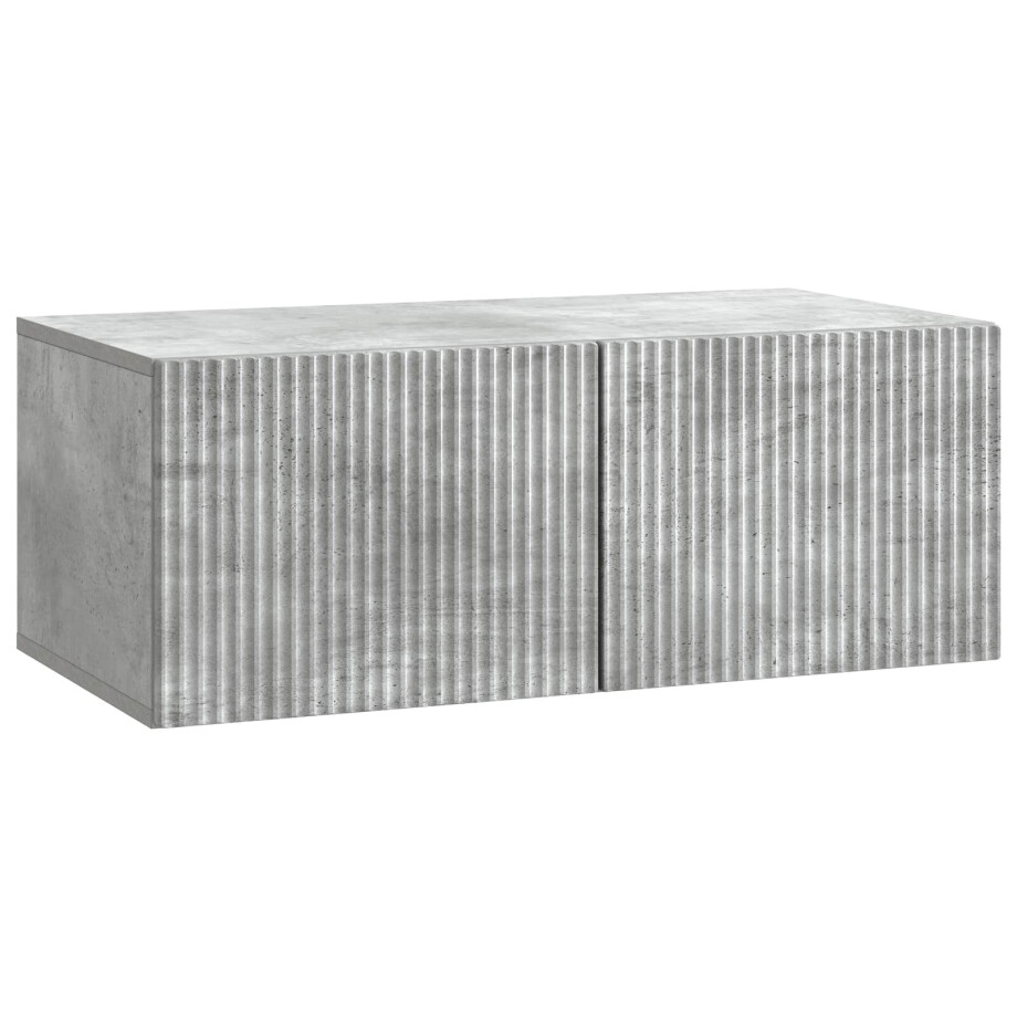vidaXL Wandbeugel TV-kast Betongrijs 78,5 x 41 x 30 cm Bewerkt hout vidaXL Wandbeugel TV-kast Betongrijs 78,5 x 41 x 30 cm Bewerkt hout afbeelding 1