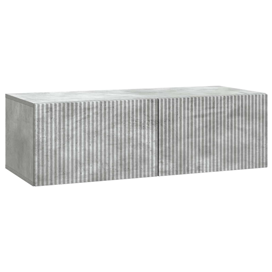 vidaXL Wandbeugel TV-kast Betongrijs 98 x 41 x 30 cm Bewerkt hout afbeelding 1