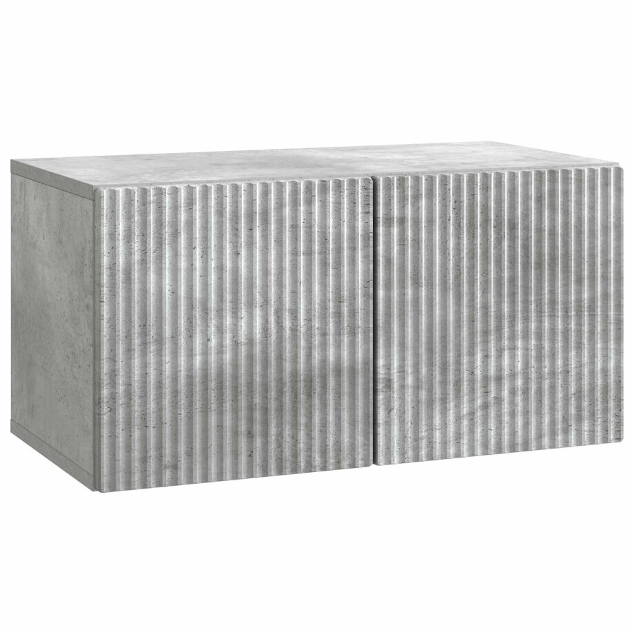 vidaXL Wandbeugel TV-kast Betongrijs 59,5 x 31 x 30 cm Bewerkt hout vidaXL Wandbeugel TV-kast Betongrijs 59,5 x 31 x 30 cm Bewerkt hout afbeelding 1