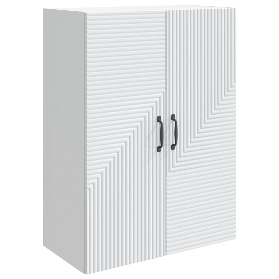 vidaXL Wandkast Wit 66 x 34,5 x 90 cm Bewerkt hout afbeelding 1