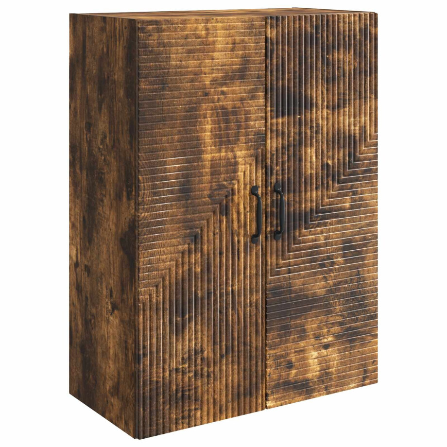 vidaXL Wandkast Gerookt eiken 66 x 34,5 x 90 cm Bewerkt hout vidaXL Wandkast Gerookt eiken 66 x 34,5 x 90 cm Bewerkt hout afbeelding 1