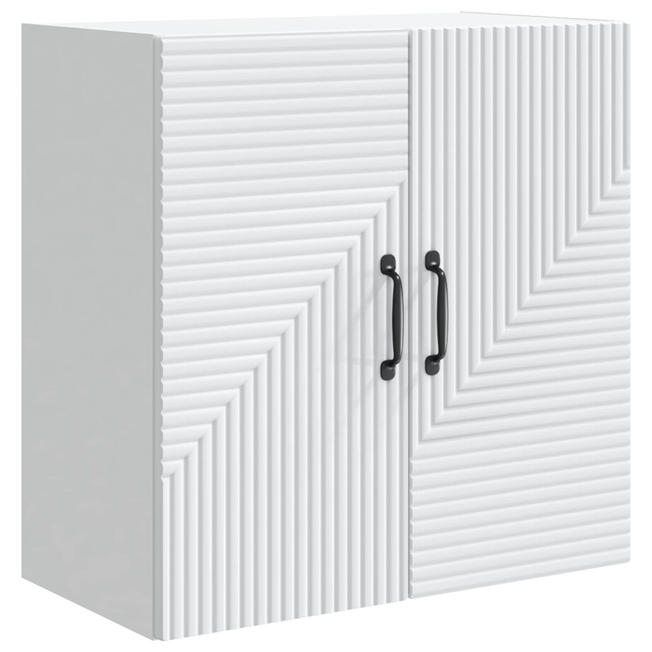 vidaXL Wandkast Wit 59 x 31 x 60 cm Bewerkt hout afbeelding 1