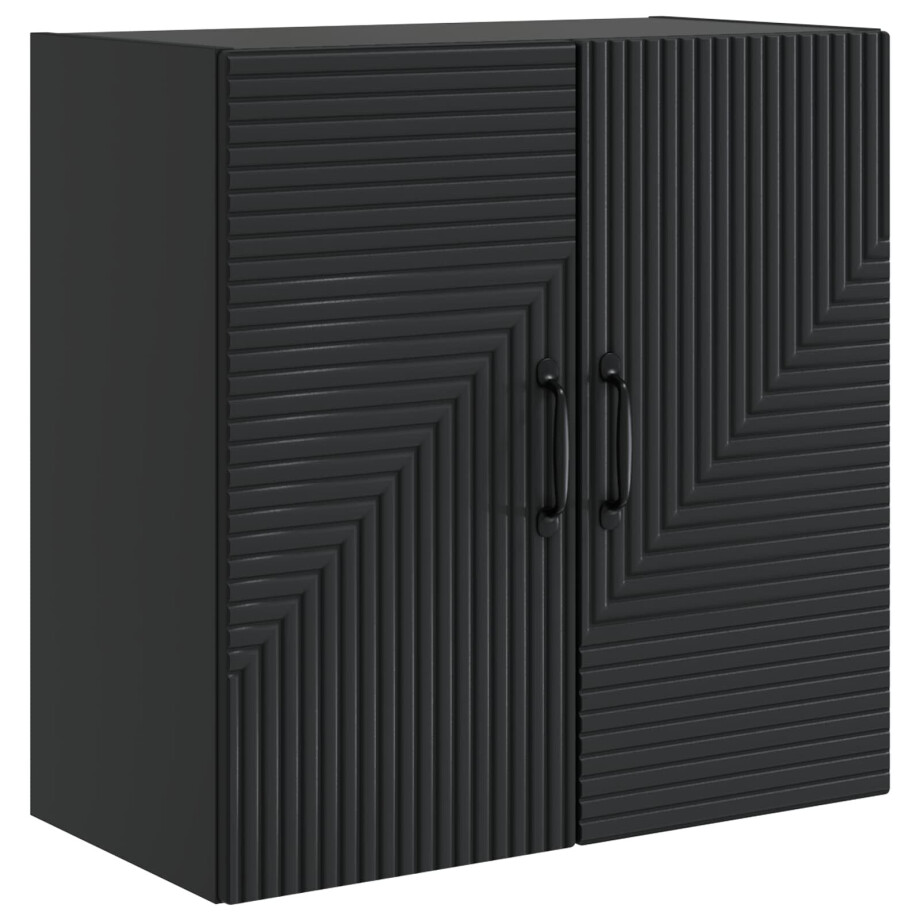 vidaXL Wandkast Zwart 59 x 31 x 60 cm Bewerkt hout afbeelding 1