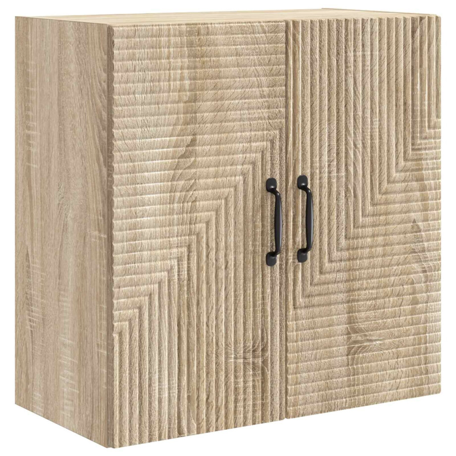 vidaXL Wandkast Sonoma Eiken 59 x 31 x 60 cm Bewerkt hout afbeelding 1