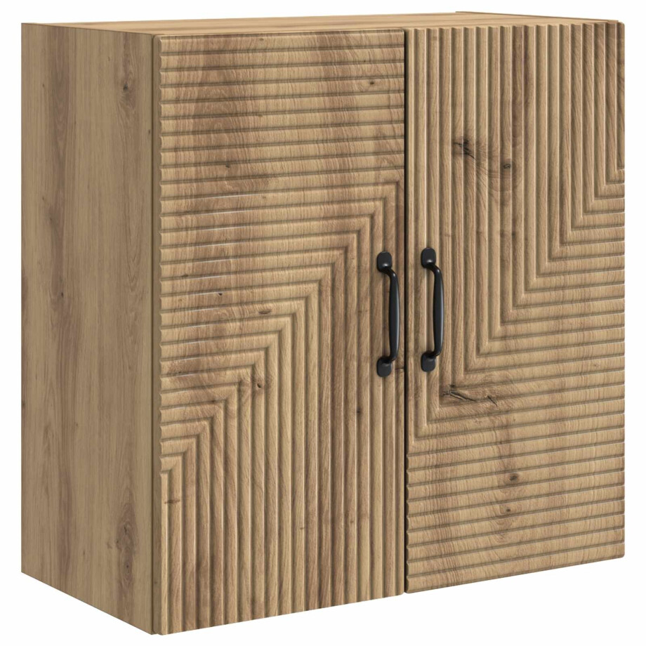 vidaXL Wandkast Artisanaal eiken 59 x 31 x 60 cm Bewerkt hout vidaXL Wandkast Artisanaal eiken 59 x 31 x 60 cm Bewerkt hout afbeelding 1