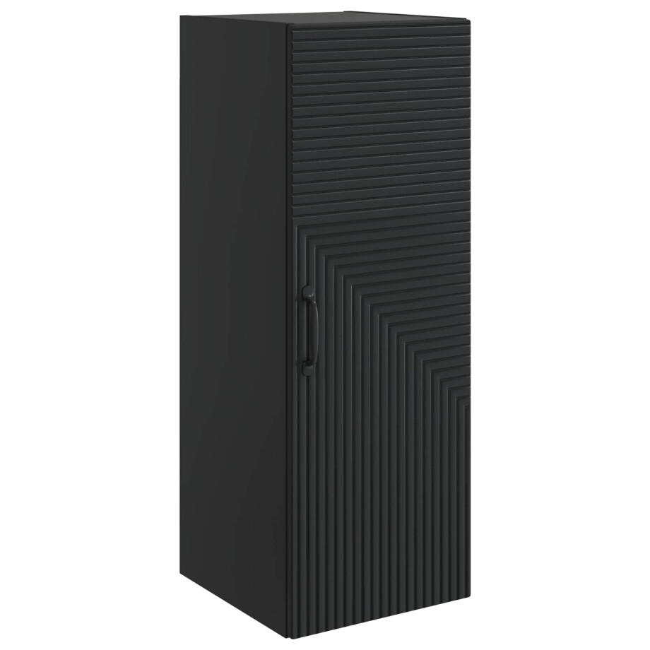 vidaXL Wandkast Zwart 33 x 34,5 x 90 cm Bewerkt hout afbeelding 1
